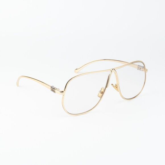 Miu Miu Women Eyeglasses Gold Blue Light Block Pilot MUA56S 5AK08N NEW AUTHENTIC main image 5